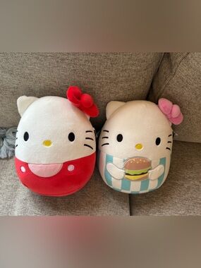 Hello Kitty Squishmallow Tag Duo - White, Red, Pink & Aqua
